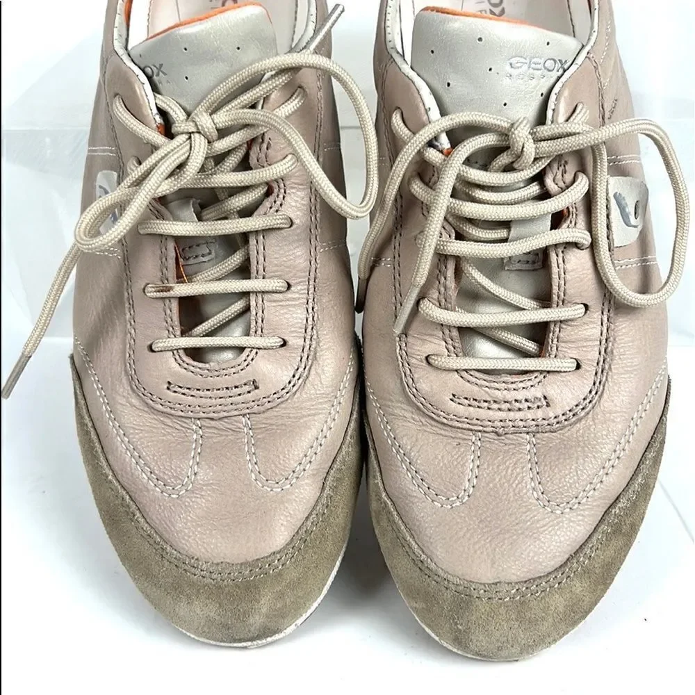 Geox Lightweight Comfort Beige Respira Sneaker Shoes Size EUR 39, US 9